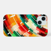 色数々の抽象芸術 iPhone 15ケース (裏面横)