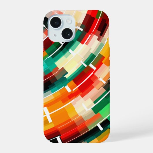 色数々の抽象芸術 iPhone 15ケース (裏面)