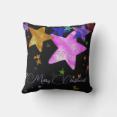 色数々の星輝く – 聖降誕祭お目出度う！ クッション (裏面)