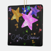 色数々の星輝く – 聖降誕祭お目出度う! セラミックオーナメント (左)