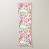 色数々の春の花抱き枕 ボディピロー (正面縦)