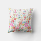 色数々の春の花装飾用クッション クッション (裏面)