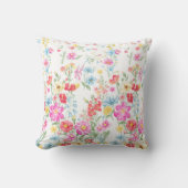 色数々の春の花装飾用クッション クッション (正面)