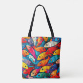 色数々の柄 トートバッグ (裏面)