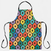 色数々の染め模様 エプロン (正面)