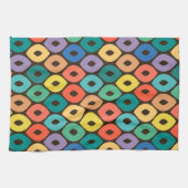 色数々の染め模様 キッチンタオル (横)