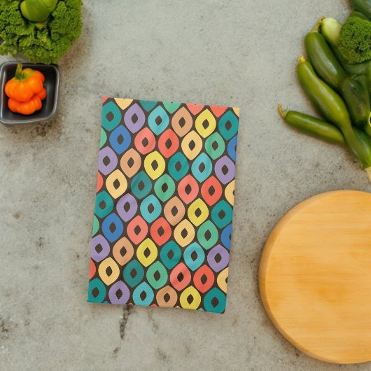 色数々の染め模様 キッチンタオル