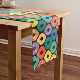 色数々の染め模様 ショートテーブルランナー