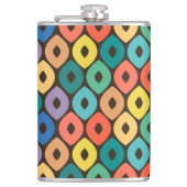 色数々の染め模様 フラスク (正面)