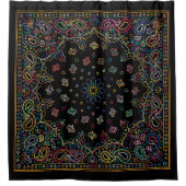 色数々の模様 シャワーカーテン (正面)