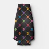 色数々の模様(スカル) ボトルクーラー (正面)