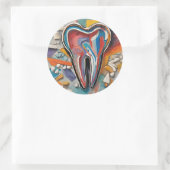 色数々の歯 ラウンドシール (バッグ)