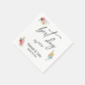 色数々の水彩牧草野草防峰 スタンダードカクテルナプキン (角)