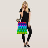 色数々の水玉模様トートバッグ トートバッグ (モデル)