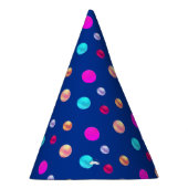 色数々の水玉模様 パーティーハット (右)