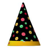 色数々の水玉模様 パーティーハット (右)