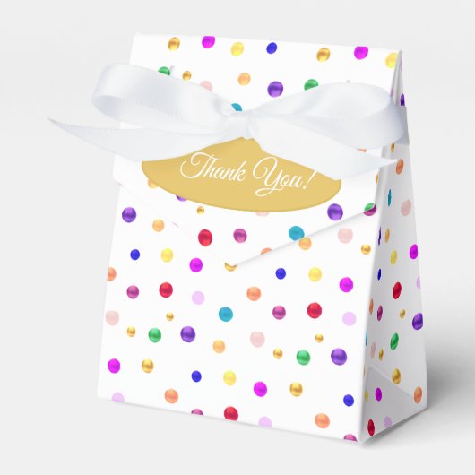 色数々の水玉模様 フェイバーボックス (正面サイド)