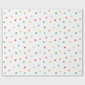 色数々の水玉模様 ラッピングペーパー (フラット)