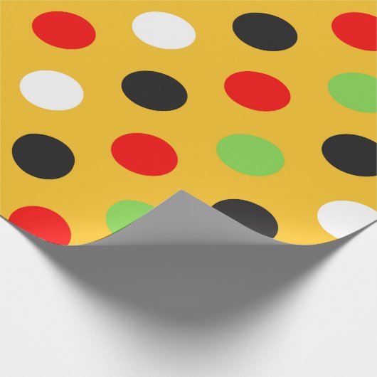 色数々の水玉模様 ラッピングペーパー (角)