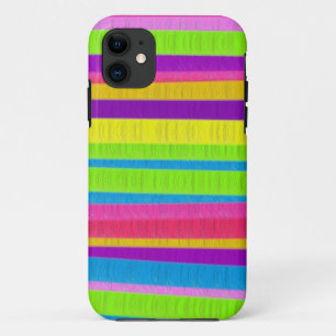 色数々の油絵を描ストライプ iPhone 11 ケース