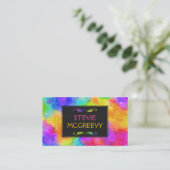 色数々の油絵を描 名刺 (スタンド正面)