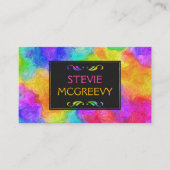 色数々の油絵を描 名刺 (正面)