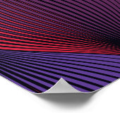 色数々の波幾何プリント ポスター (角)