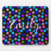 色数々の点パーソナライズされた マウスパッド (正面)