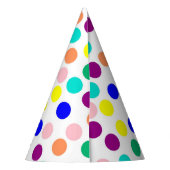 色数々の点 パーティーハット (裏面)