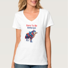 色数々の狼に挑戦す違うる Tシャツ