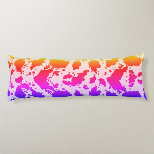 色数々の異国牛プリント抱き枕 ボディピロー (裏面)