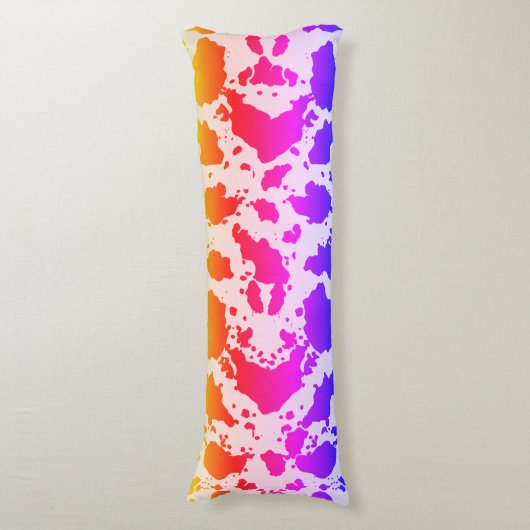 色数々の異国牛プリント抱き枕 ボディピロー (正面縦)