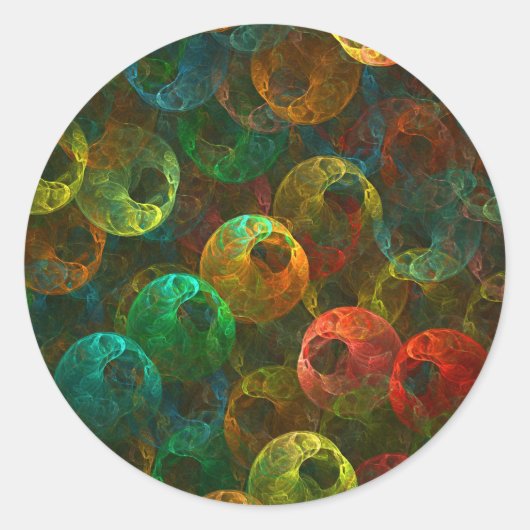 色数々の目 ラウンドシール (正面)