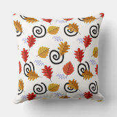 色数々の秋ジオグラフィック葉ス クッション (裏面)