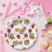 色数々の秋ジオグラフィック葉ス ペーパープレート (パーティー)