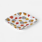 色数々の秋ジオグラフィック葉ス ペーパープレート (傾斜あり)