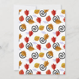 色数々の秋ジオグラフィック葉ス 招待状