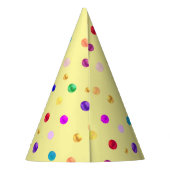 色数々の紙吹雪 パーティーハット (裏面)