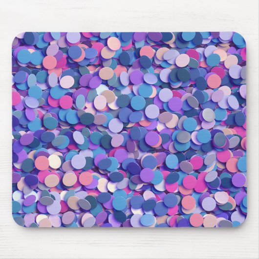 色数々の紙吹雪 マウスパッド (正面)
