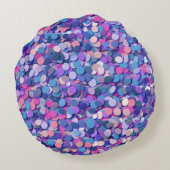 色数々の紙吹雪 ラウンドクッション (裏面)