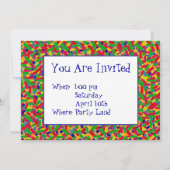 色数々の紙吹雪 招待状 (裏面)