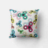 色数々の紡糸 クッション (裏面)