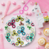 色数々の紡糸 ペーパープレート (パーティー)