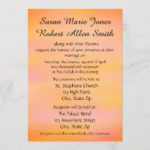 色数々の結婚式招待状