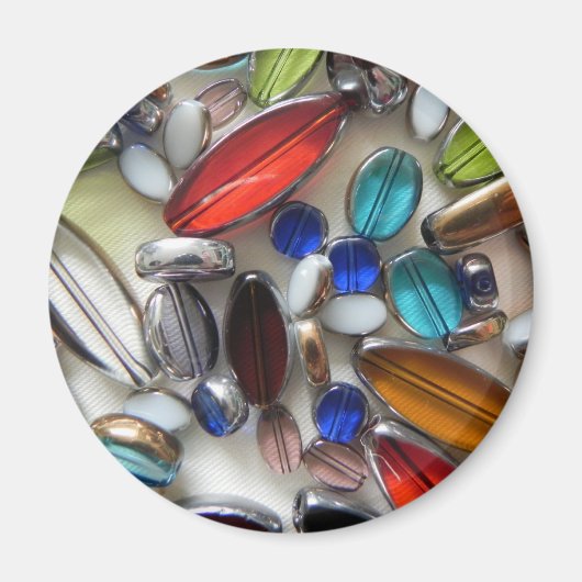 色数々の結晶ビーズ マグネット (正面)