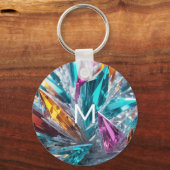 色数々の結晶 キーホルダー (正面)