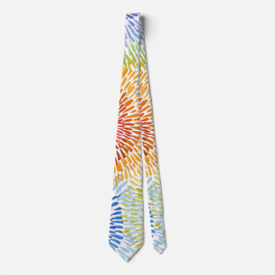 色数々の絞り染め ネクタイ