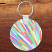 色数々の線抽象デザイン キーホルダー (正面)