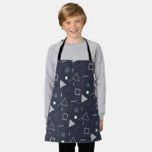 色数々の膜模様クラシック小ブラック エプロン (着用した状態)