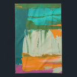 色数々の自由表絵画現 キッチンタオル<br><div class="desc">ジェニファー・ゴルdbergerは数々のこの色の自由な表現を絵画作った。厚い絵を描ストロークの葉プリントが作品に絵を描の大きなストロークを作り、それは層状ののように作る。今すぐ行け!</div>